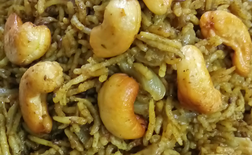 Mint Rice Or Pulao 