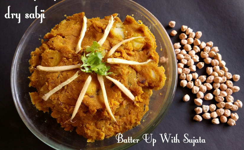 Chickpea Potato Dry Sabji Or Curry / Guest Post For Avin S Kohli