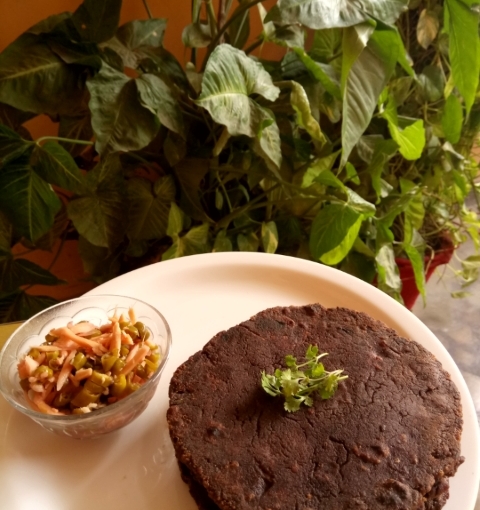 Manipuri Tan Or Flat Bread With Finger Millet Or Ragi Flour 