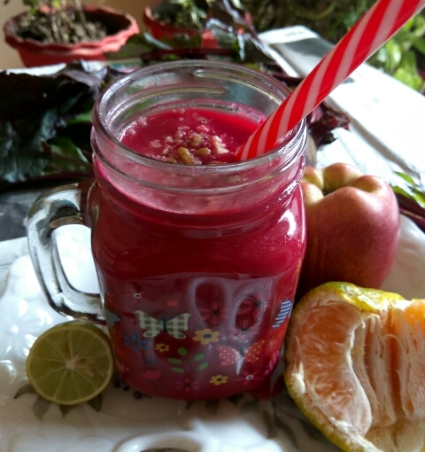 Dairy Free Beetroot Smoothie With Apple Orange And Carrot