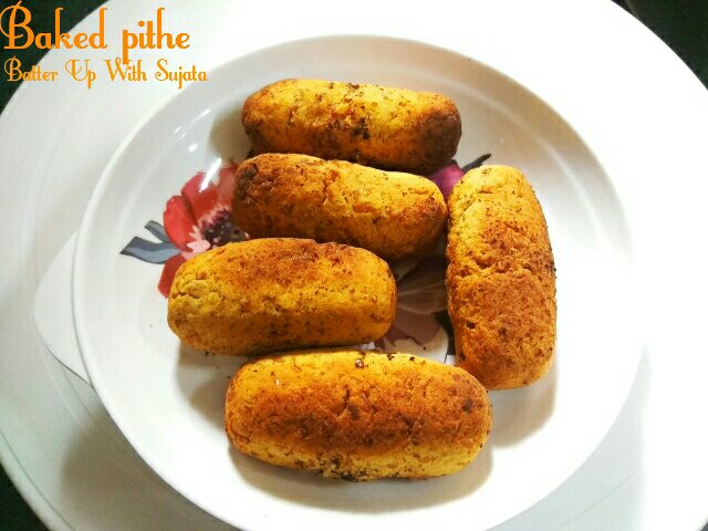 Moong Dal Bhaja / Fried And Baked Pithe