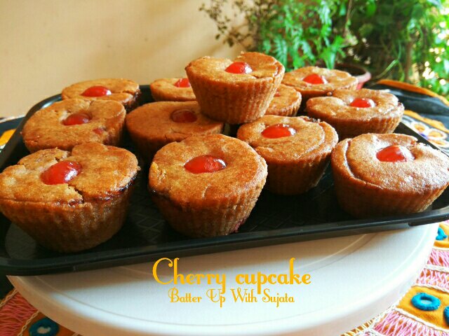 Blackberry Preserve Stuffed Gluten Free Cherry Cupcake