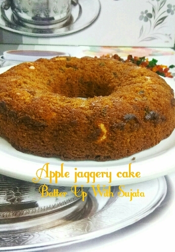 Gluten Free Apple Jaggery cake / Vegan Cake