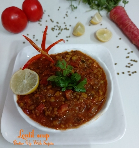 Mediterranean Green Lentil Soup