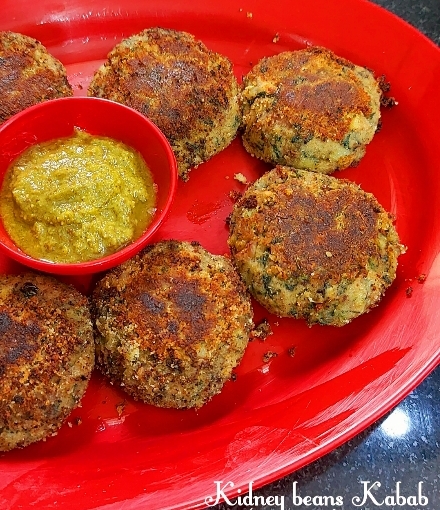 Kidney Beans Or Rajma Spinach Kabab