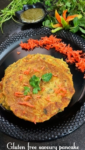 Gluten Free Savoury Pancakes With Bottle Gourd And Carrot / Vegan Recipe