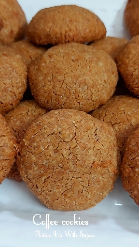 Oats Whole Wheat Coffee Jaggery Cookies/ Nankhatai/ Shortbread Cookies/ Eggless Cookies