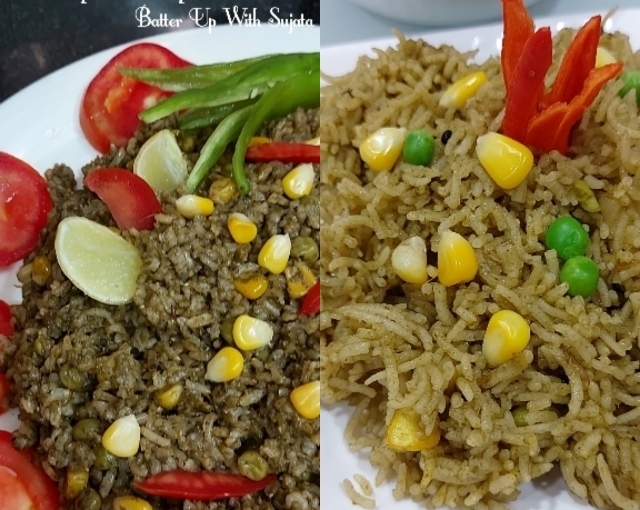 Brown Rice Spinach Pulao Or Palak Pulao
