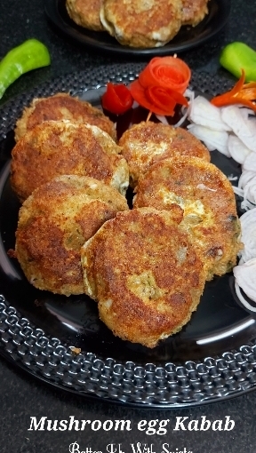 Mushroom Egg Kabab